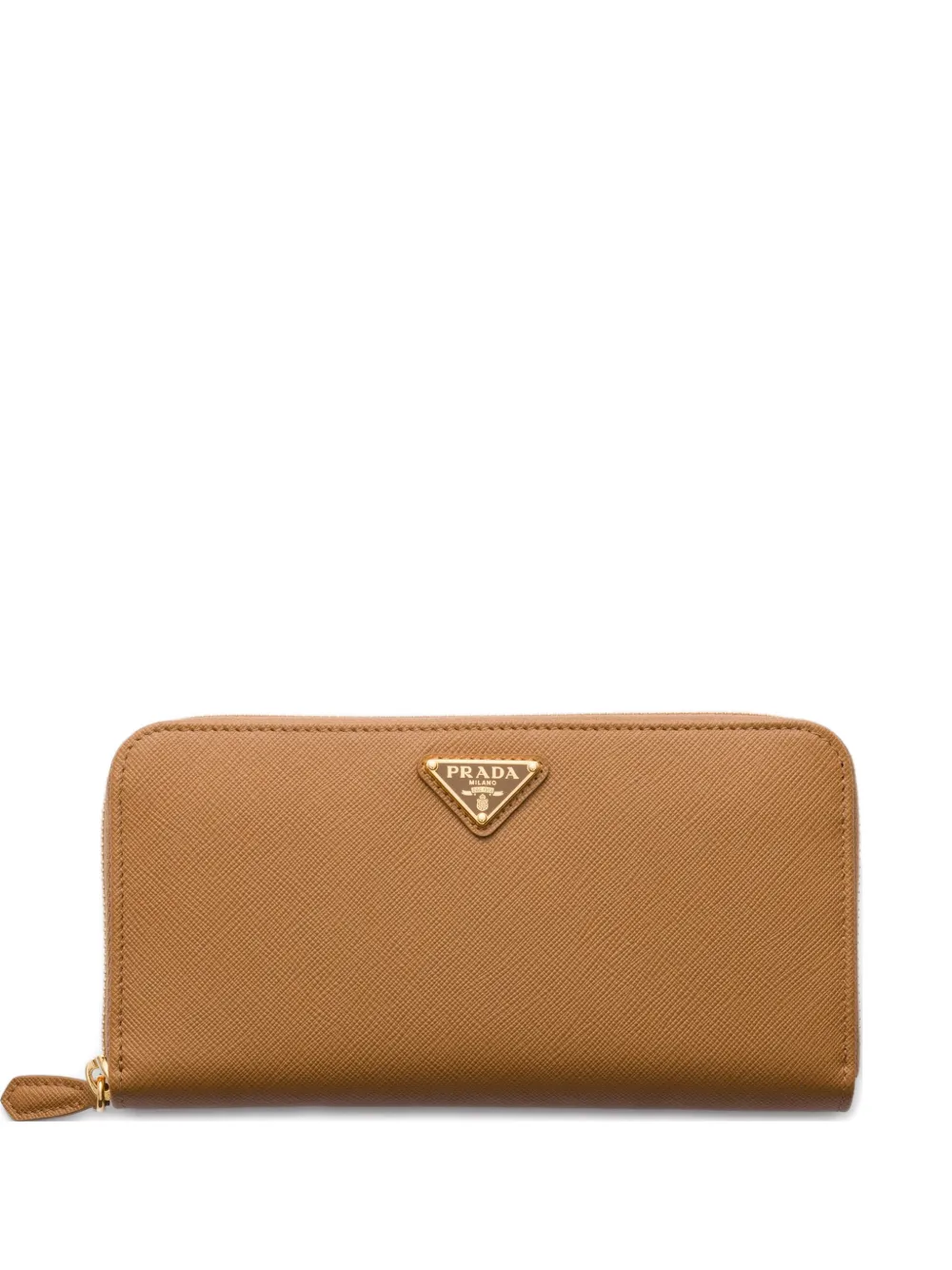 Prada large Saffiano leather wallet - Marrone