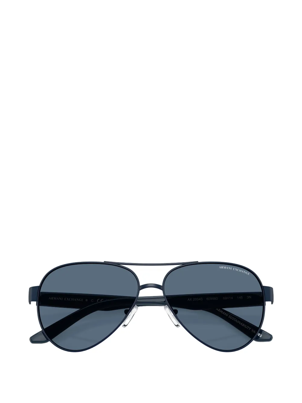 Armani Exchange Zonnebril met piloten montuur Blauw
