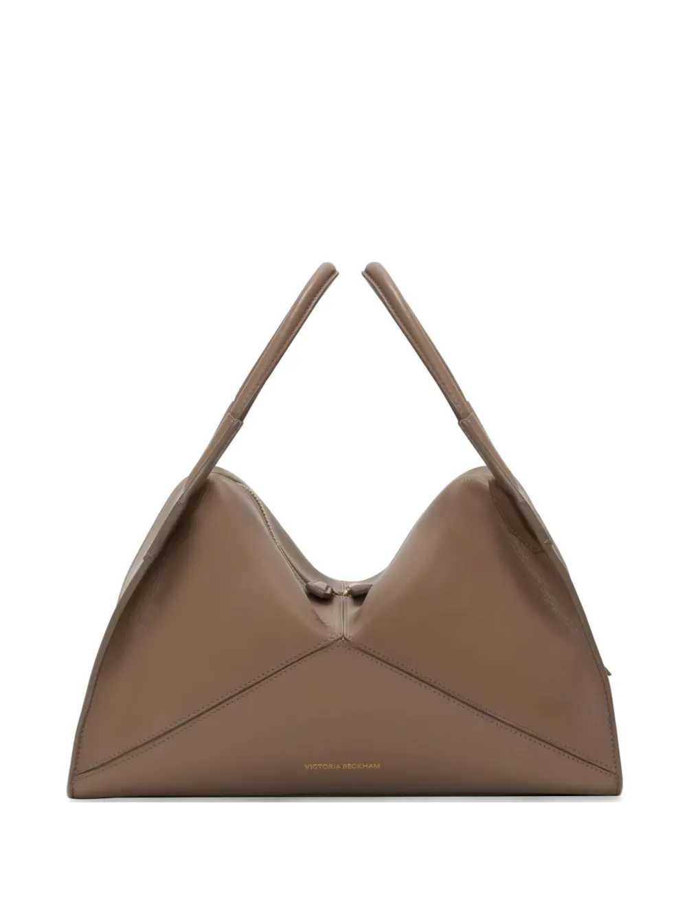 Victoria Beckham Plié leather shoulder bag - Brown