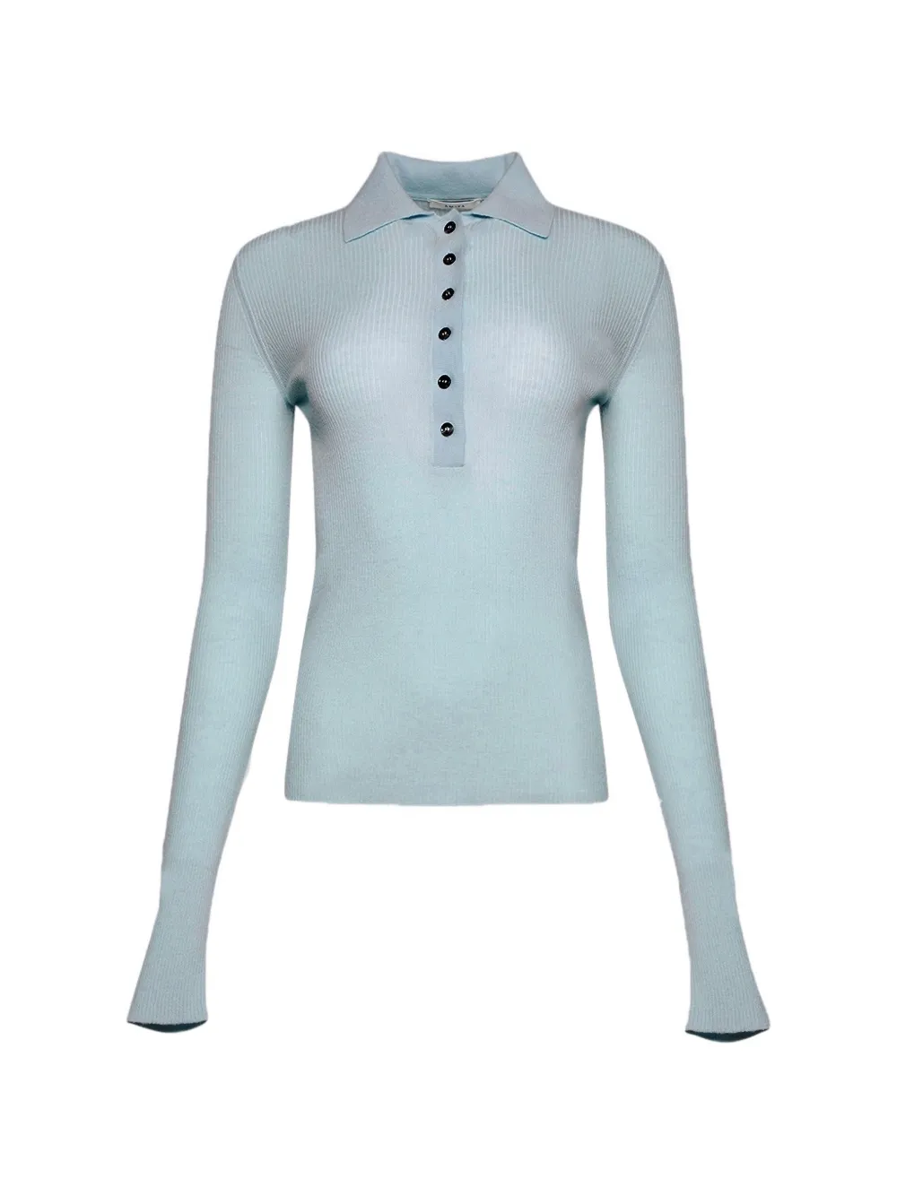 Amiya Georgia ribbed polo top - Blau