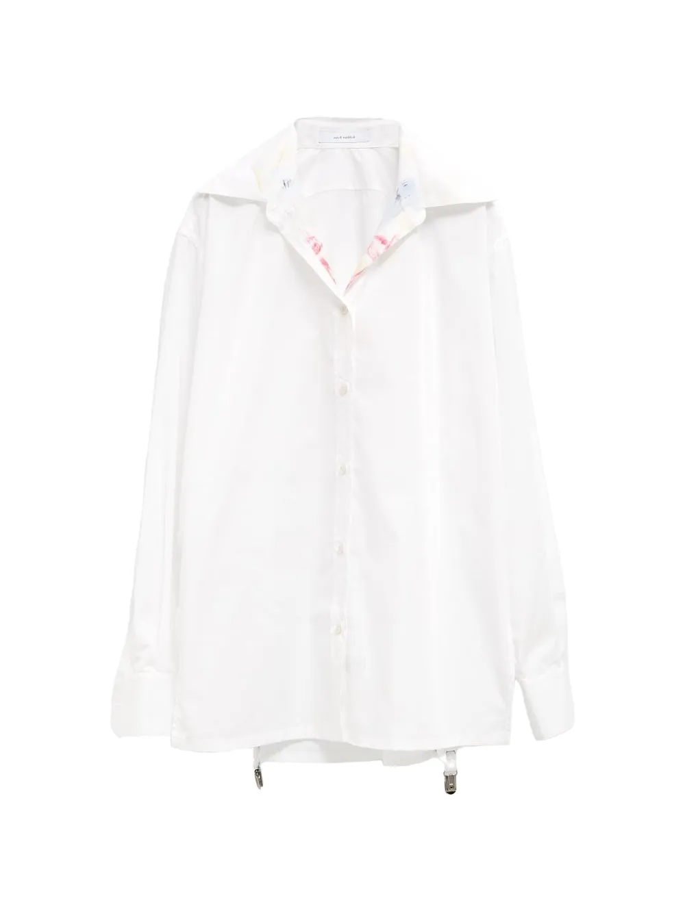 Julie Kegels Cara suspender-detail shirt - WHITE