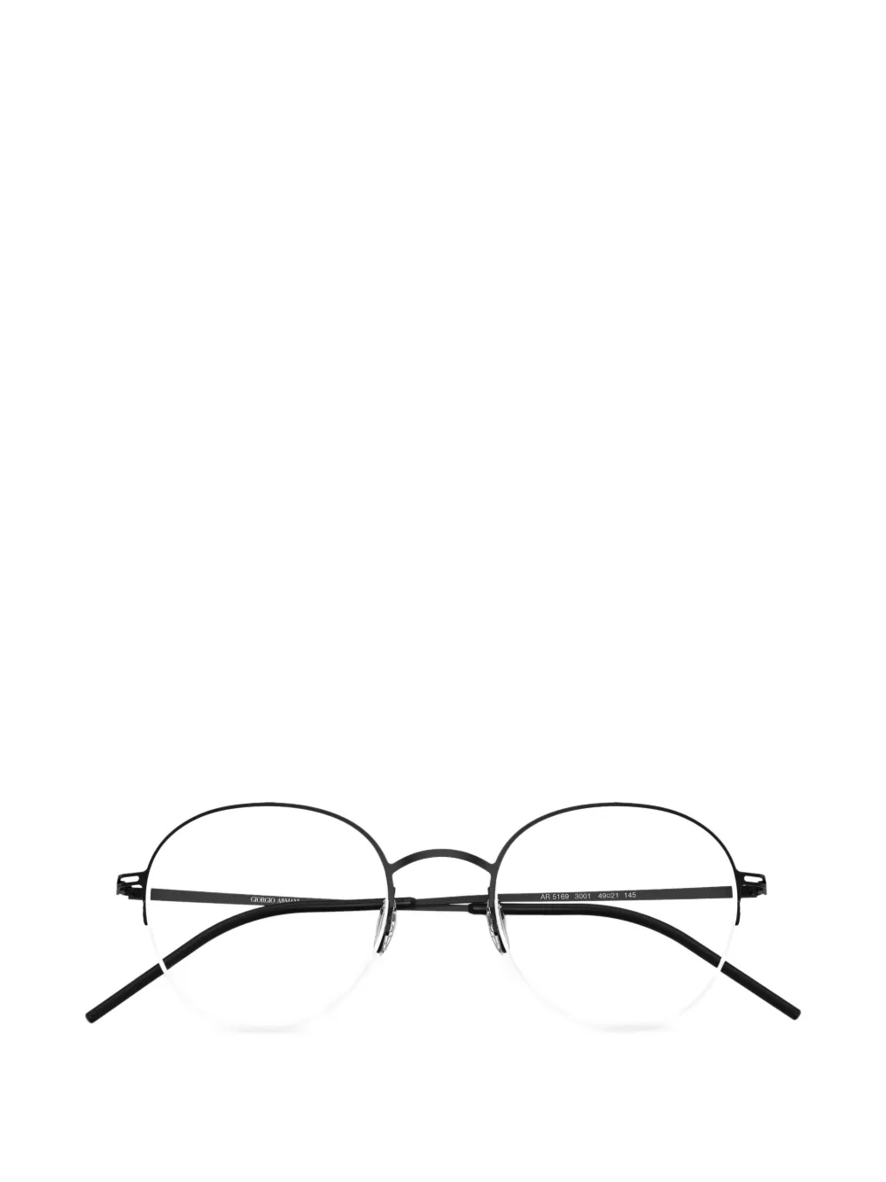 Giorgio Armani Bril met rond montuur Zwart