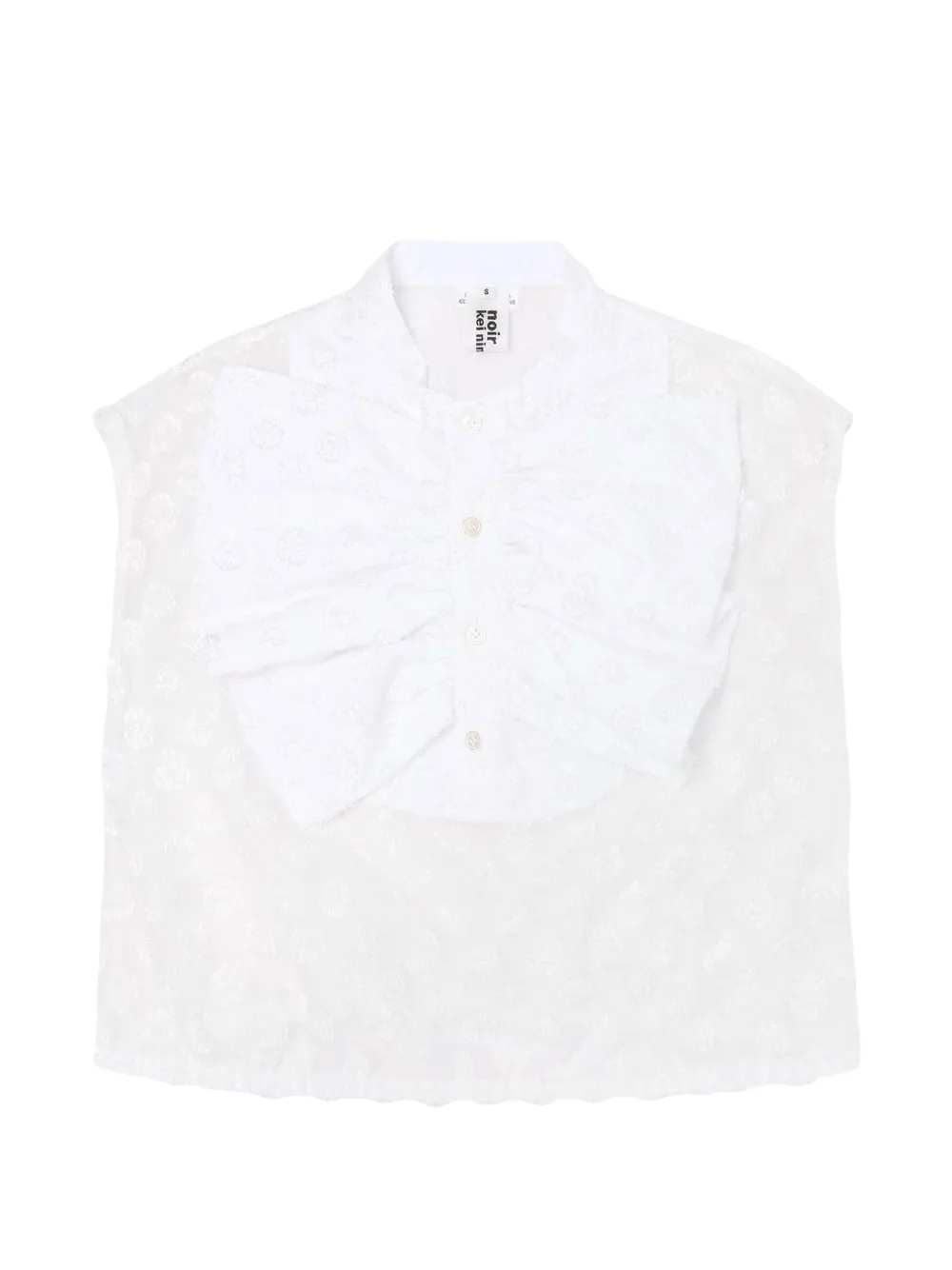 Noir Kei Ninomiya ruffled-detail blouse - Bianco