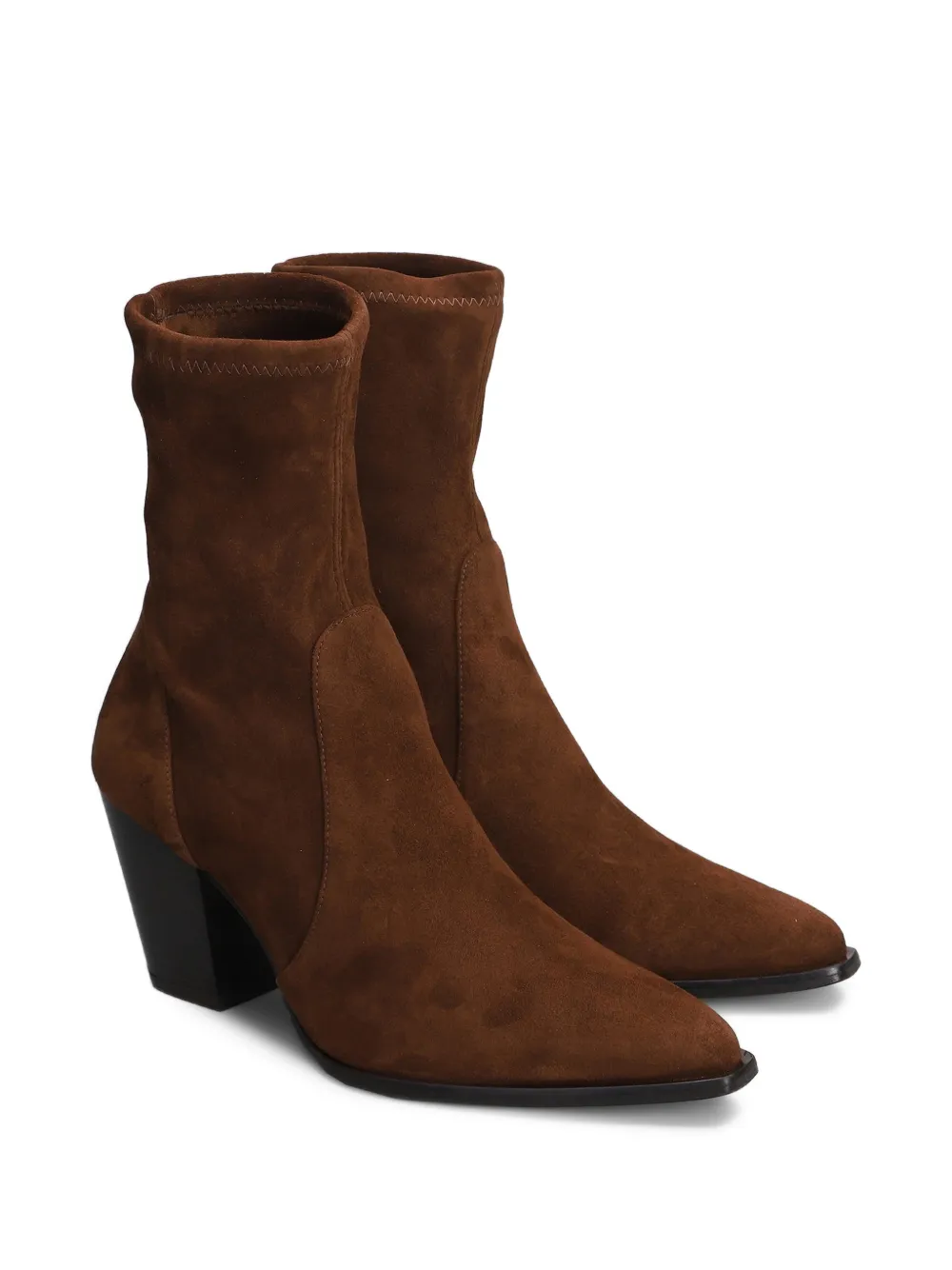 Stuart Weitzman pointed-toe suede boots Bruin