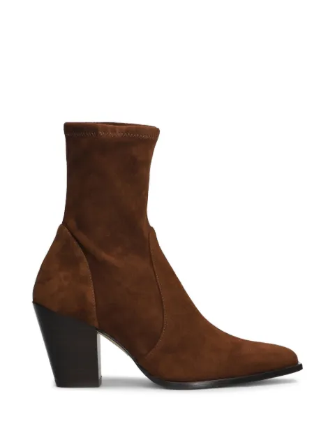 Stuart Weitzman botas de gamuza con puntera en punta