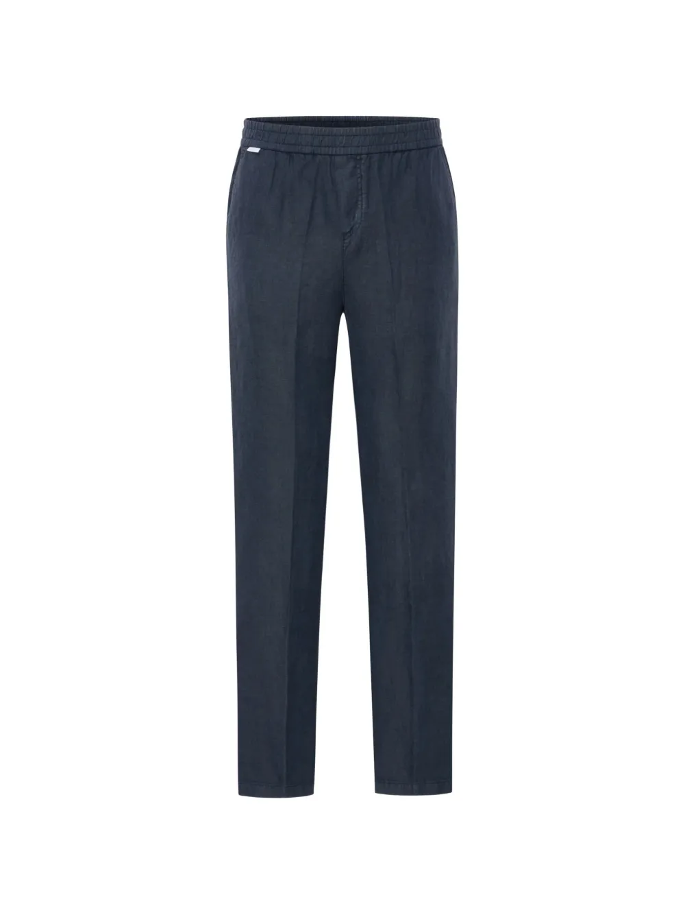 04651 / A TRIP IN A BAG elasticated-waist linen trousers - Blu