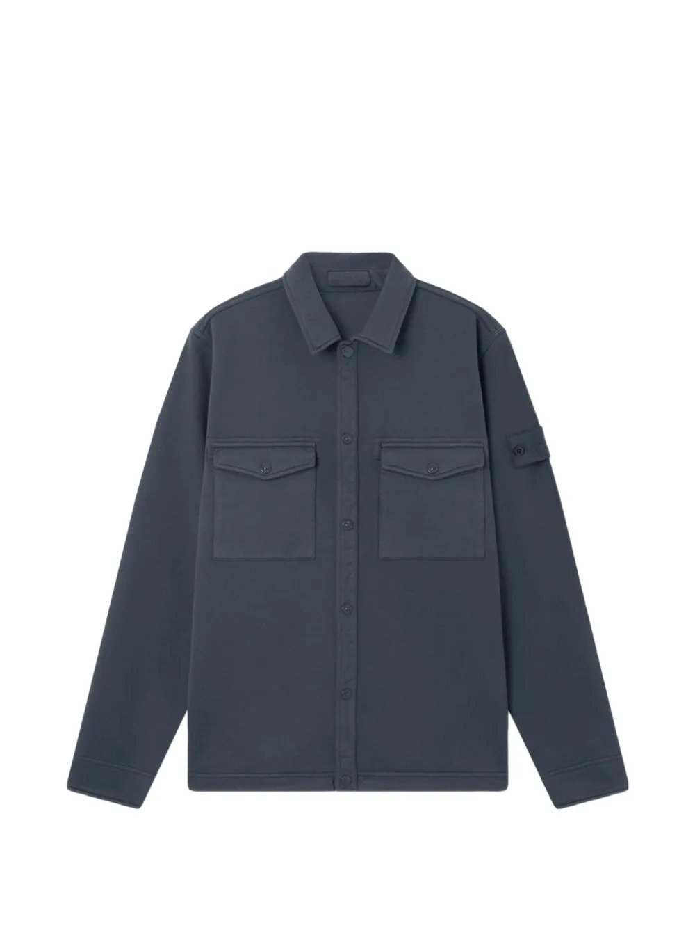 Stone Island compass-patch pocket-detail shirt - Blau