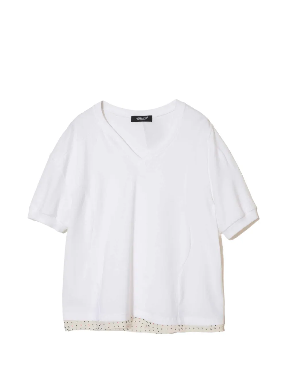 Undercover layered-hem V-neck T-shirt - Bianco