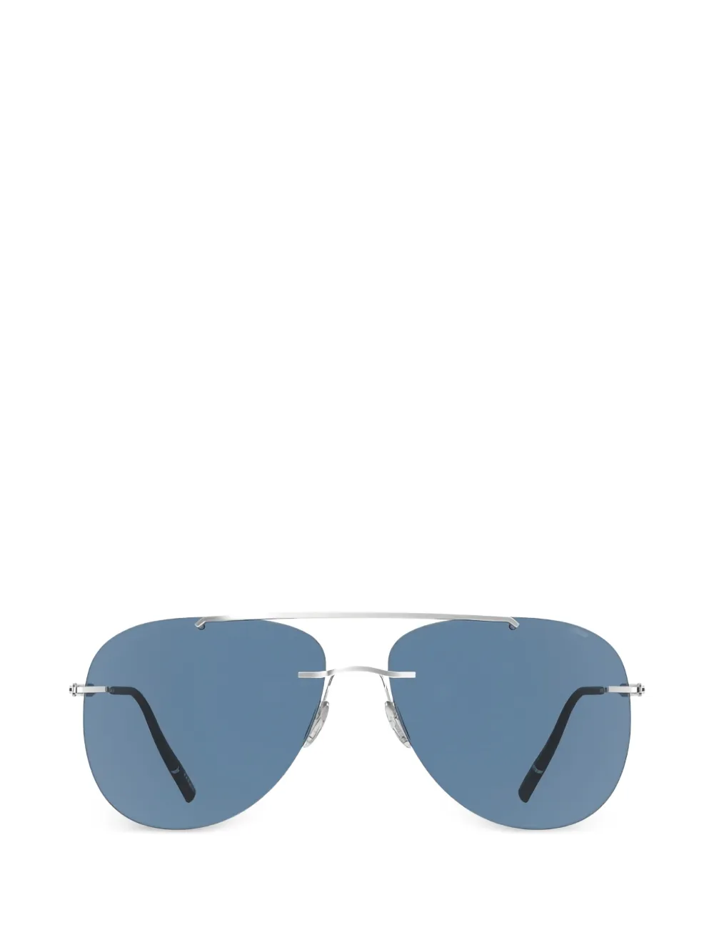 Silhouette rimless pilot-frame sunglasses - Argento