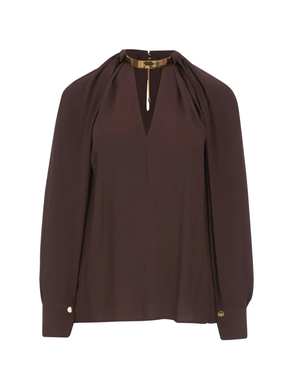 Elisabetta Franchi V-neck shirt - Braun
