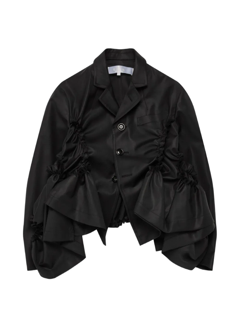 Comme des Garçons TAO ruffled-trim jacket - Nero