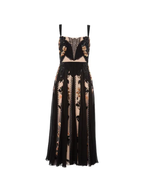 Temperley London Gilded sequin-embellished midi dress