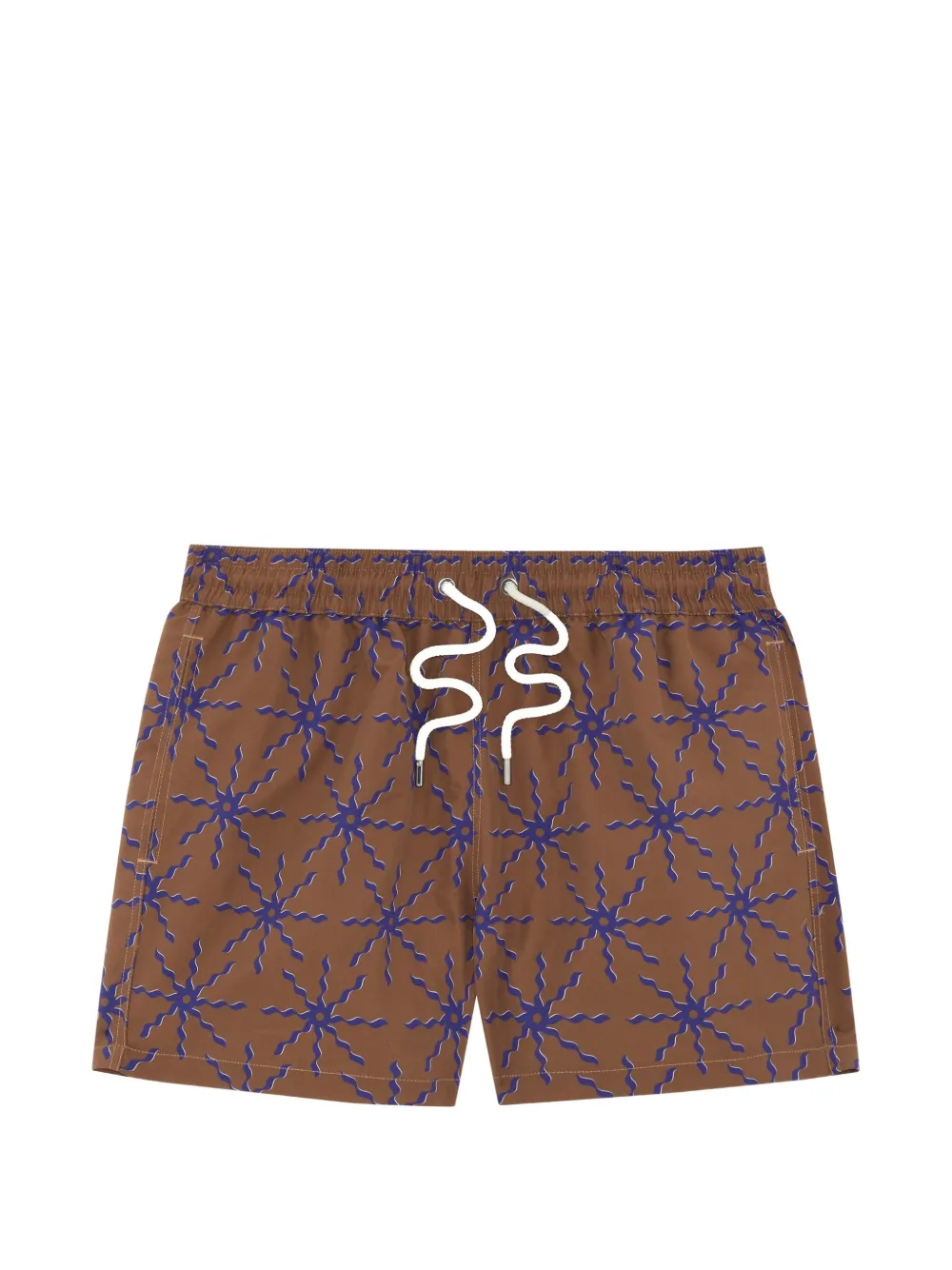 Frescobol Carioca Rio graphic-print swim shorts - Marrone
