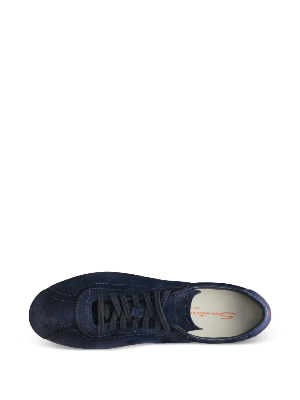 Santoni Yorker perforated suede sneakers Blauw