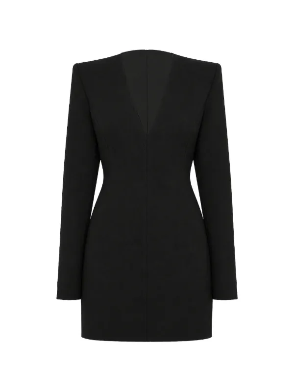 wardrobe nyc black mini dress WARDROBE.NYC V-neck Mini Dress | Black