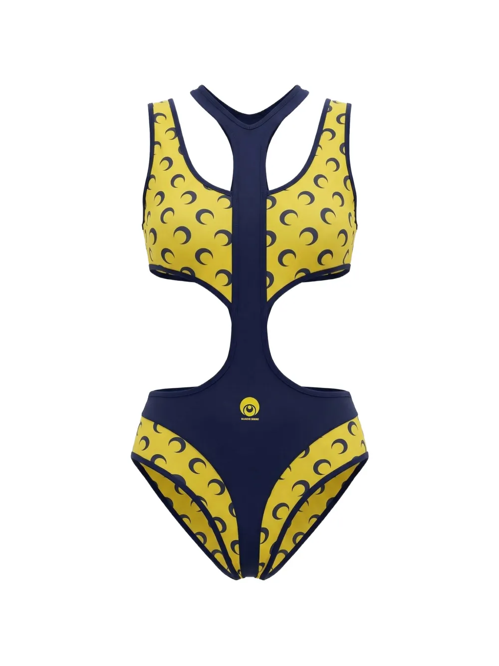 Marine Serre athleisure all-over-moon cut-out bodysuit - Blau