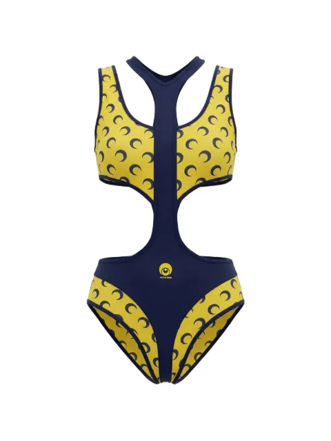 Marine Serre athleisure all-over-moon cut-out bodysuit