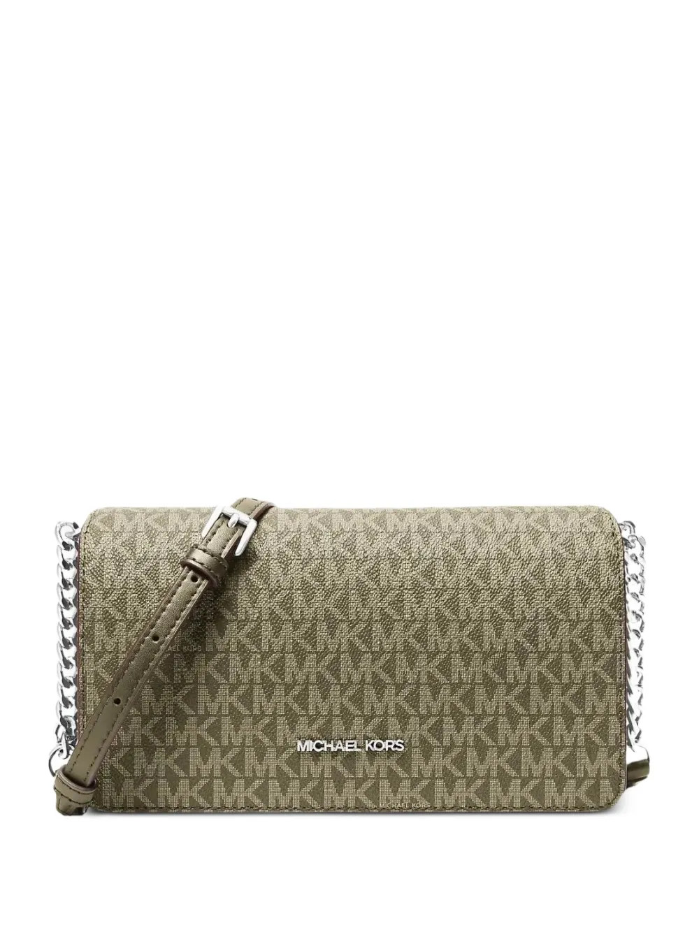 Michael Kors Jet Set Signature logo-print messenger bag - Verde