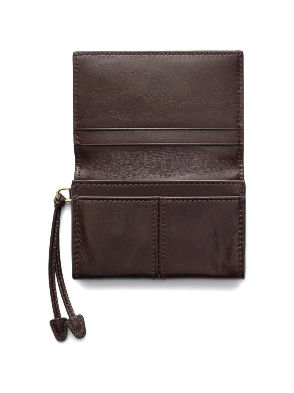 Prada Leren pasjeshouder met klep Bruin