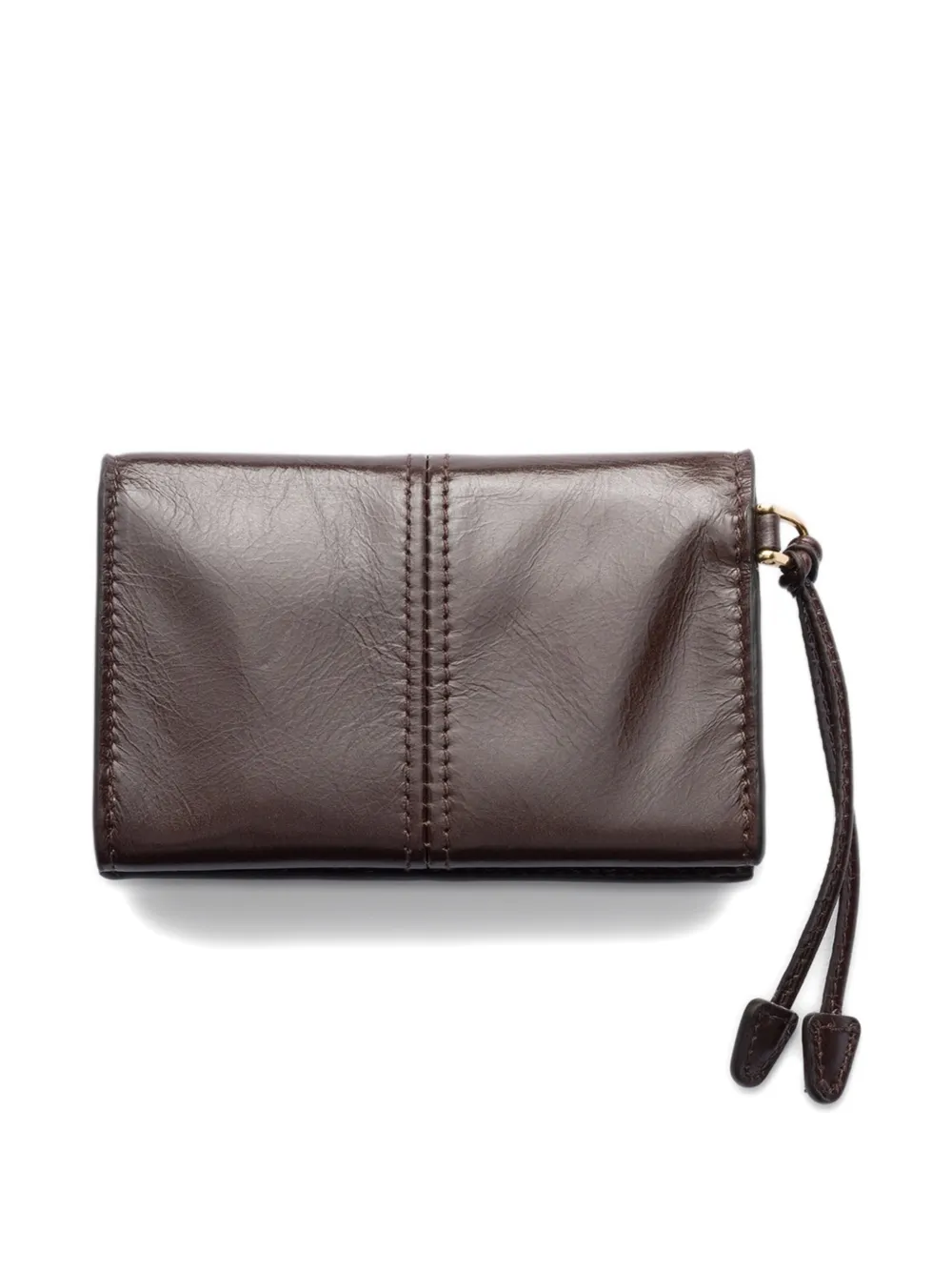 Prada Leren pasjeshouder met klep Bruin