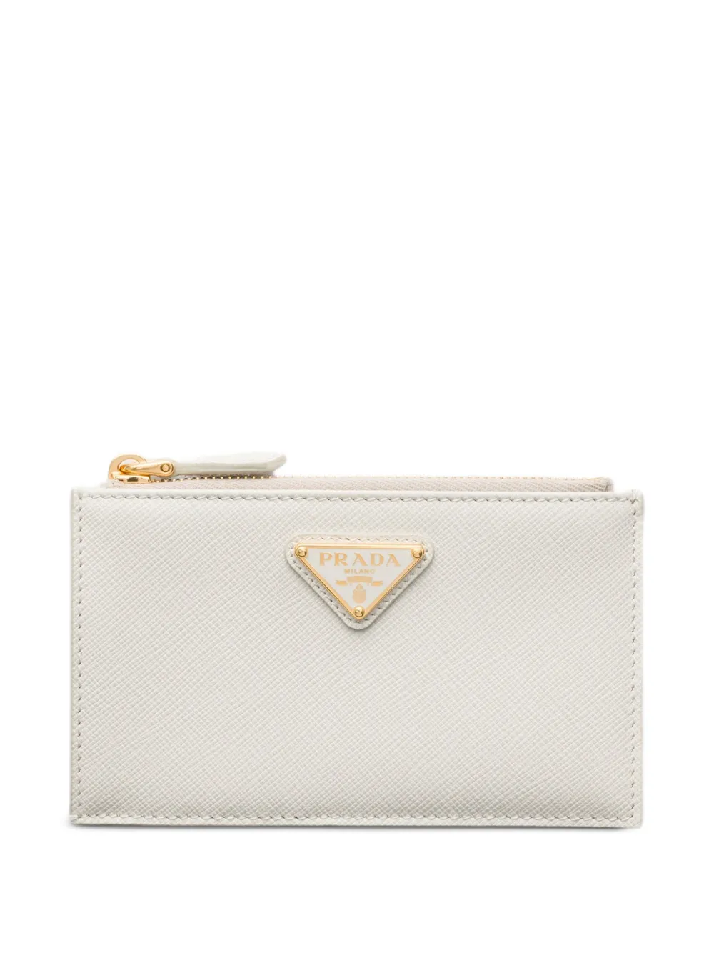 Prada Saffiano leather card holder - Bianco