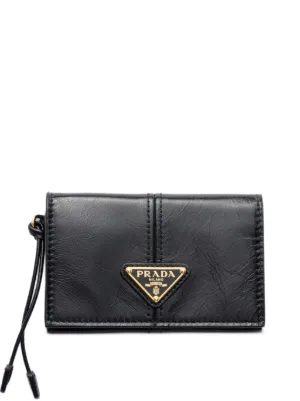 Prada Leather Pouch Bag | Black | FARFETCH