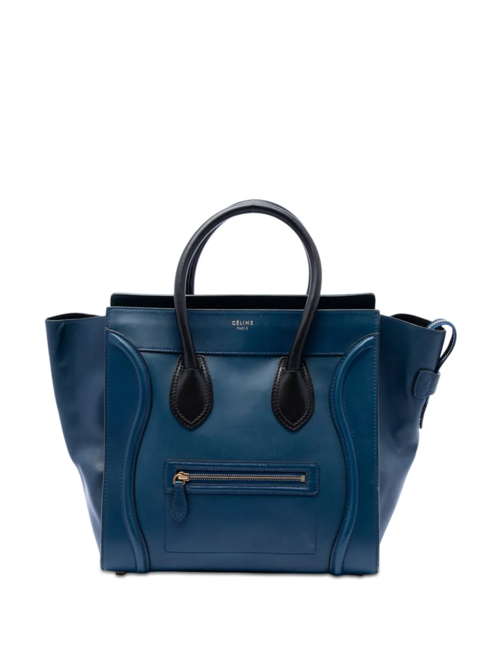 Celine Pre-Owned 2013 Mini Bicolor Leather Luggage tote bag - Nero
