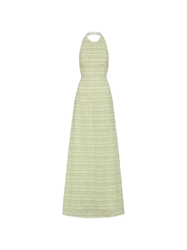 markarian green dress Coco Pistachio Green Floral Jersey Long Sleeve Gown Markarian