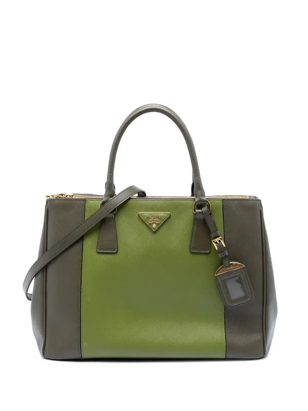 Prada Pre-Owned 2013-2026 ミディアム バイカラー サフィアーノ