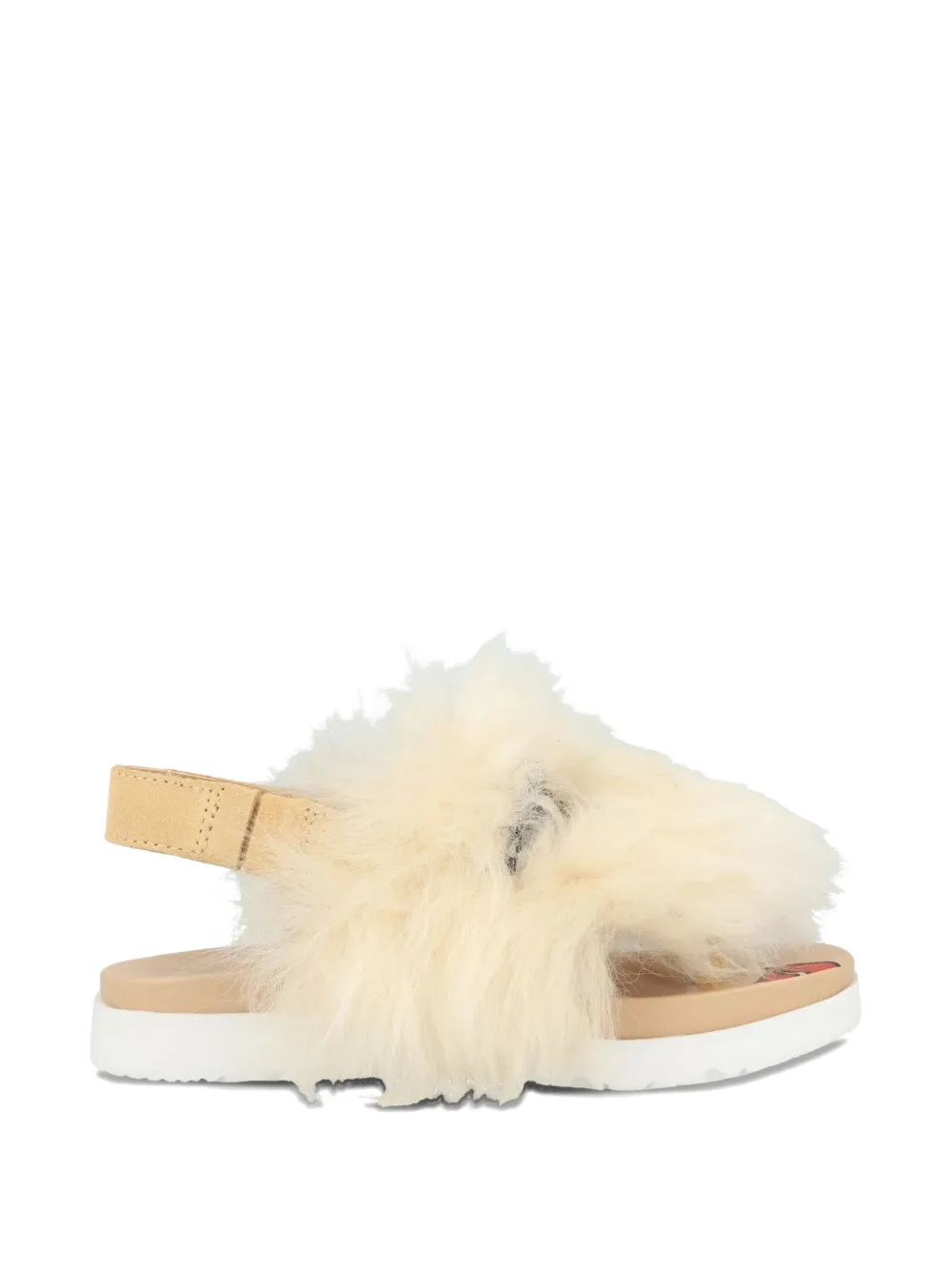 UGG Kids Punki faux-fur sandals - Neutrals