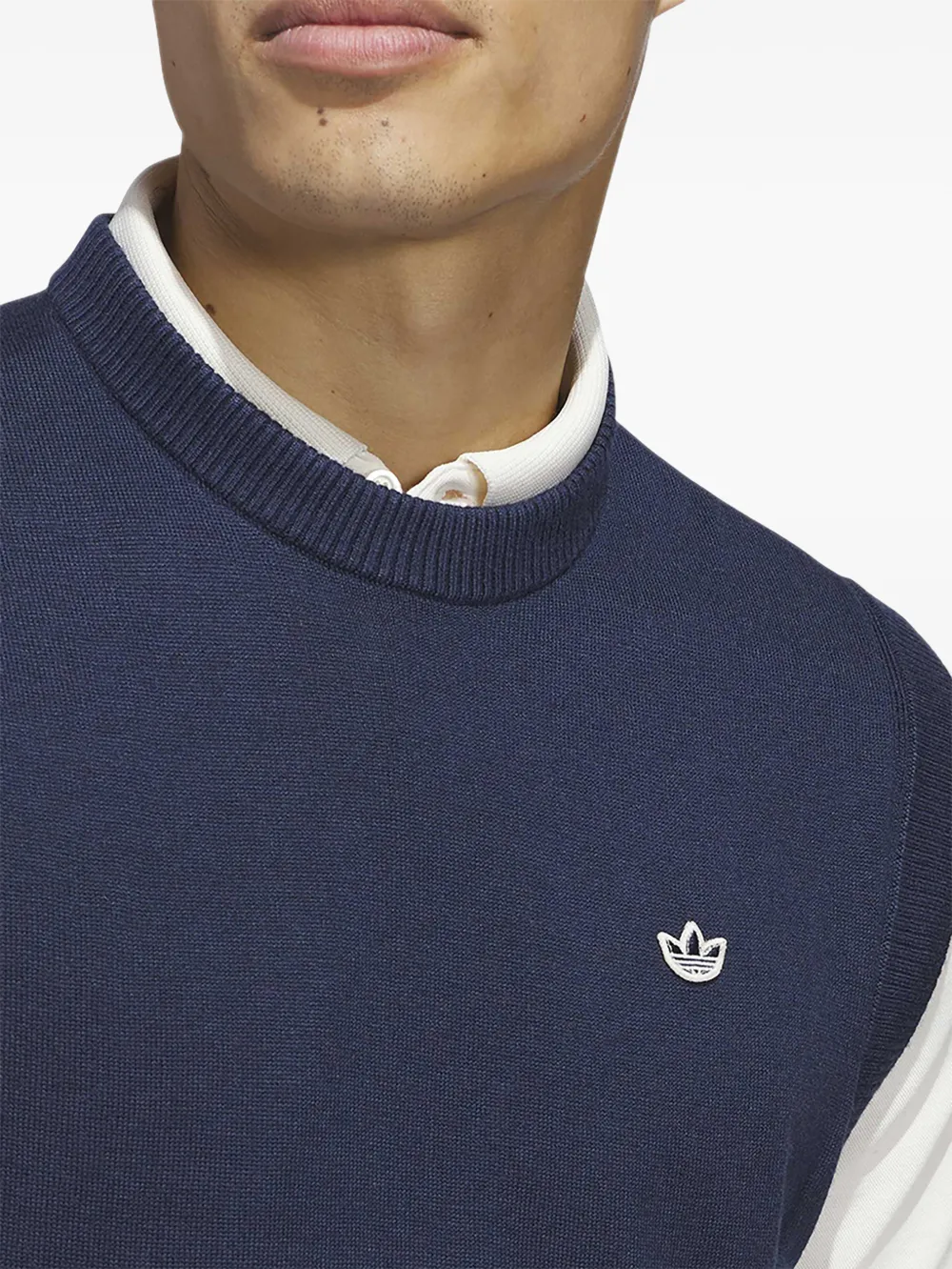 adidas Top met geborduurd logo Blauw