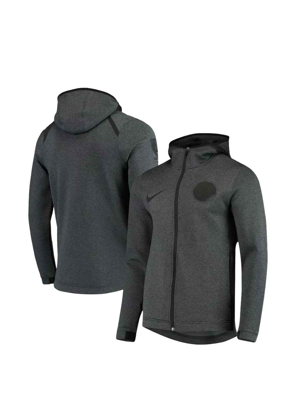 Nike Kids NBA Golden State Warriors hoodie met rits Zwart