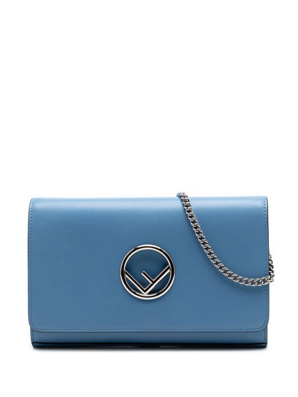 Fendi Pre-Owned 2010-2026 Calfskin F is Fendi Kan I Wallet on Chain crossbody bag - Blu