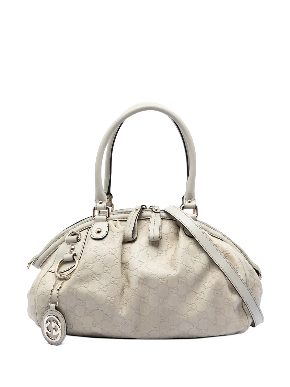 Gucci Pre-Owned 2016-2026 Guccissima Sukey satchel - Bianco