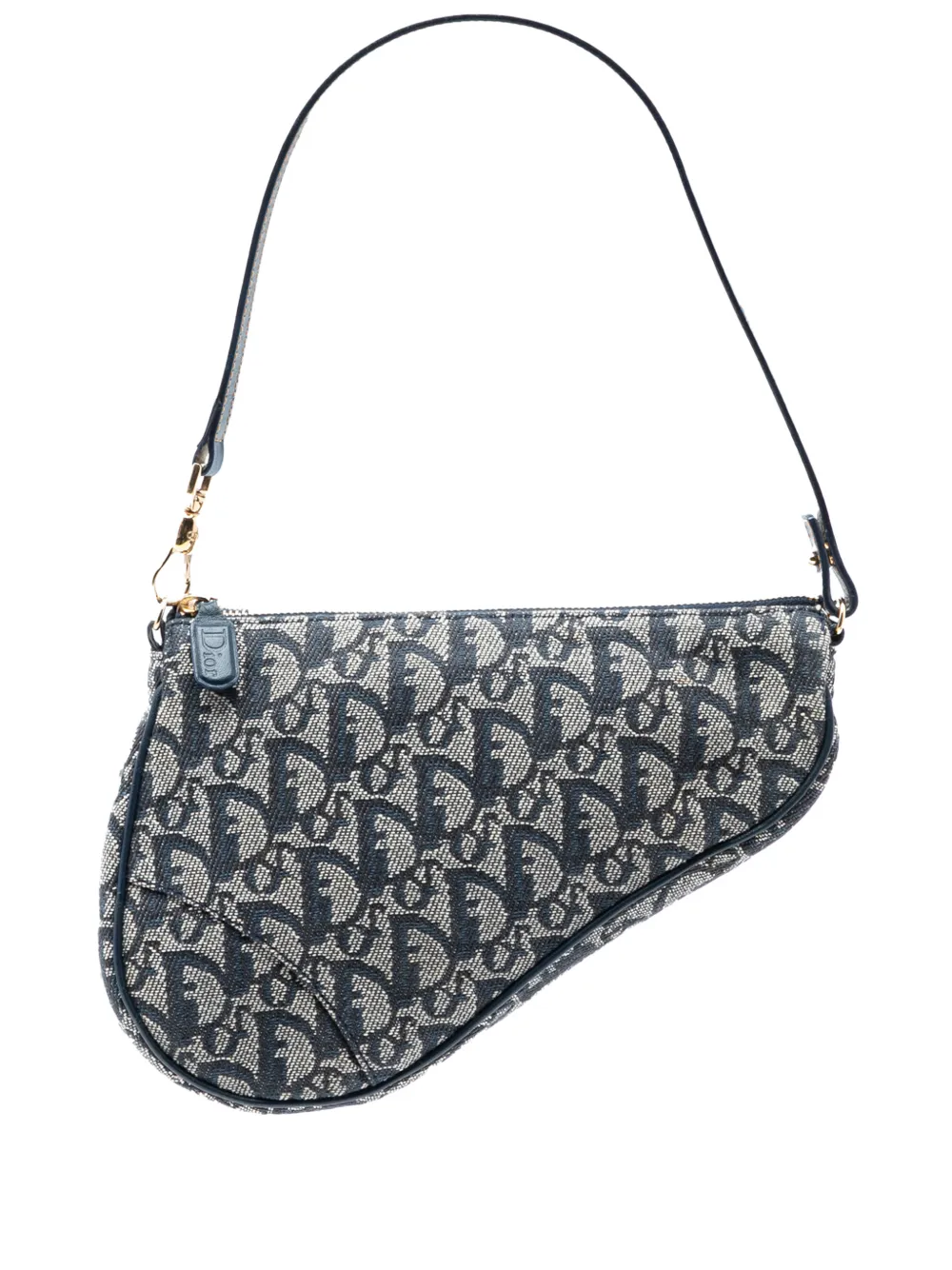 Christian Dior Pre-Owned 2001 Mini Diorissimo Canvas Saddle Pochette shoulder bag - Blau