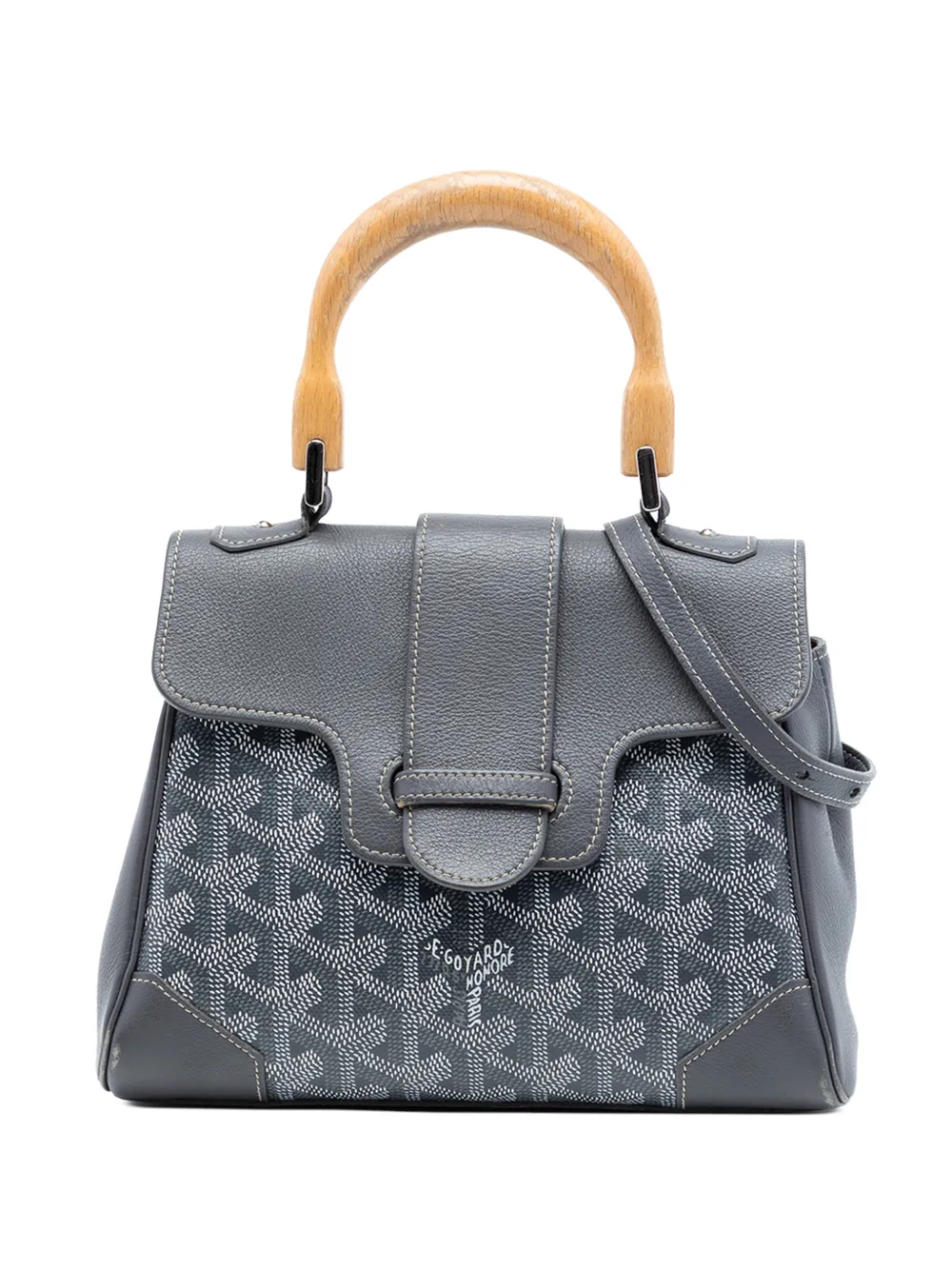 Goyard Pre-Owned 2019 Mini Goyardine Saigon Souple satchel - Grigio