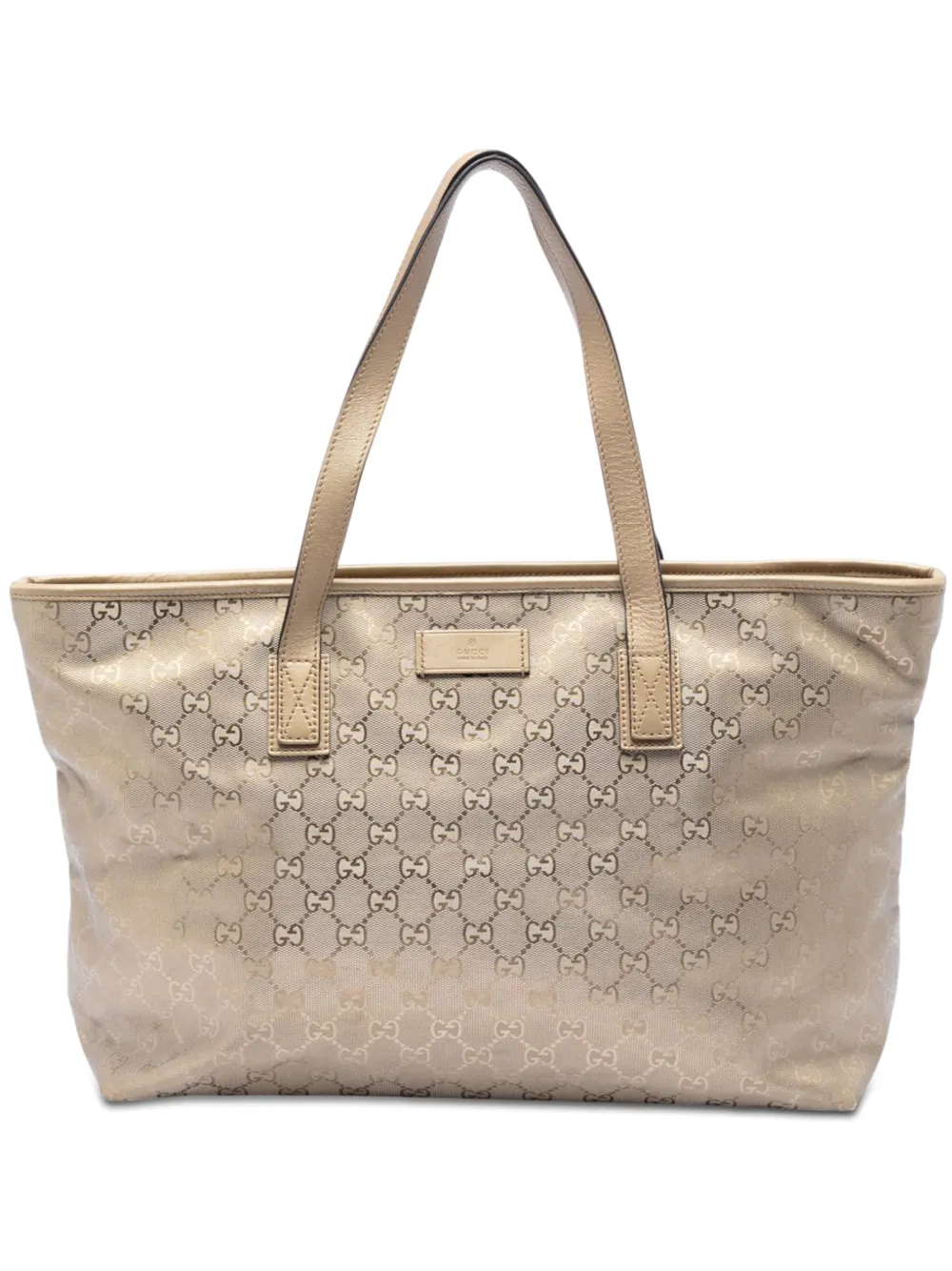Gucci Pre-Owned 2016-2026 Medium GG Imprime tote bag - Oro