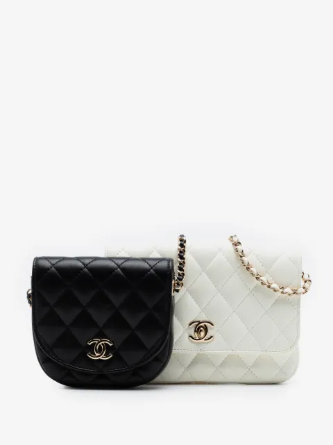 CHANEL Pre-Owned 2019 CC Quilted Lambskin Side Packs Flap crossbody bag