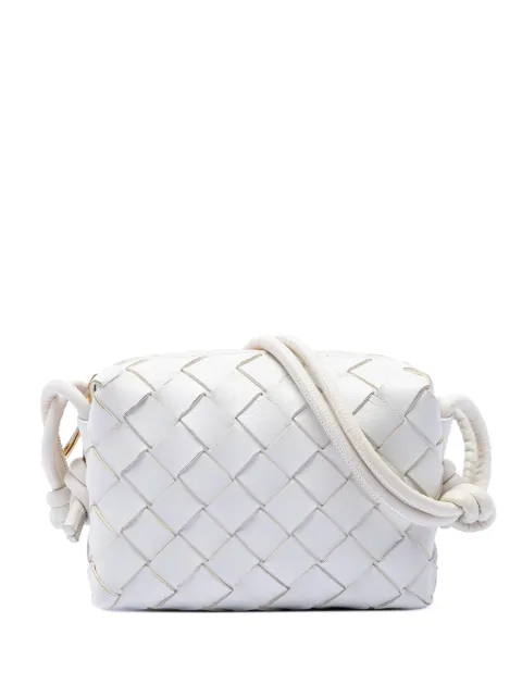 Bottega Veneta Pre-Owned Candy Intrecciato axelremsväska i lammskinn från 2012-2026