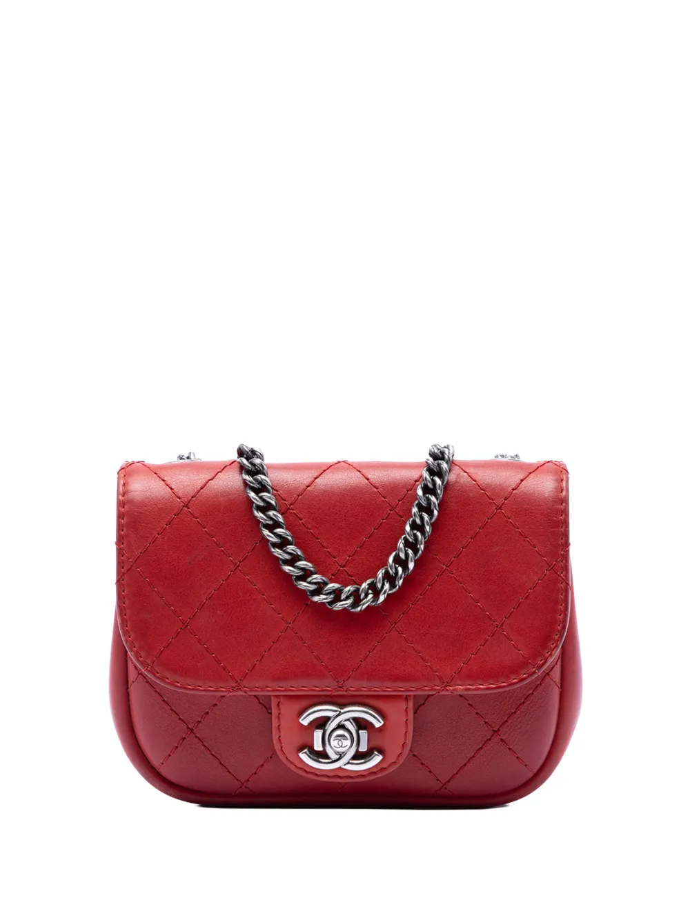 CHANEL Pre-Owned 2014-2015 Paris Dallas Goatskin Wild Stitch Flap crossbody bag - Rosso