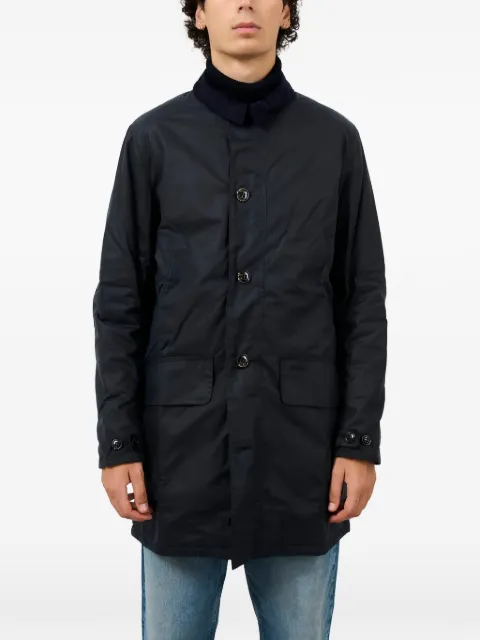 Barbour waxed-cotton corduroy-collar coat
