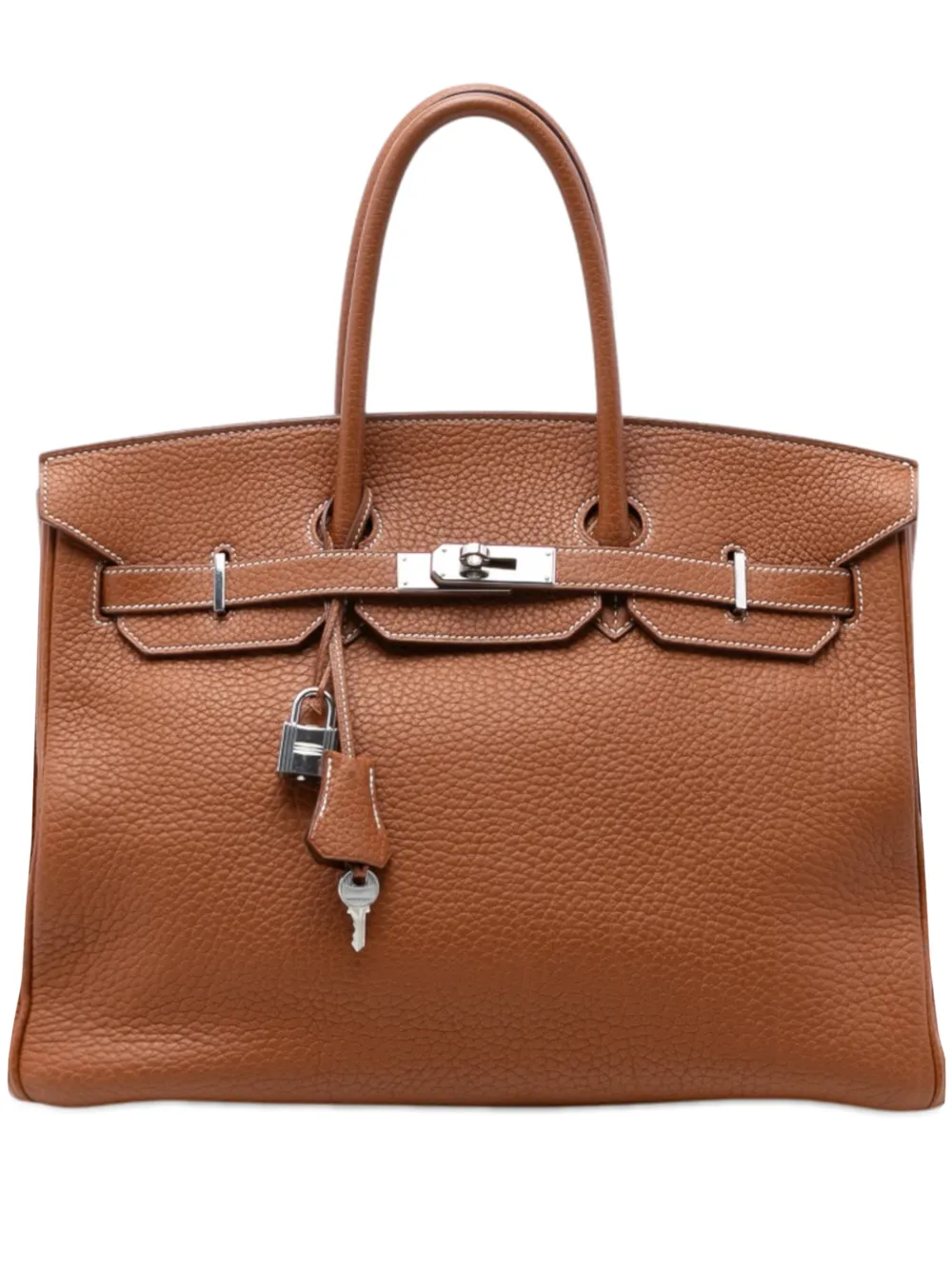 Hermès Pre-Owned Borsa a mano Birkin Retourne 35 in pelle Togo 2009 - Marrone