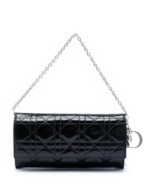 Christian Dior Pre-Owned 2012 Patent Cannage Lady Dior Wallet On Chain handbag