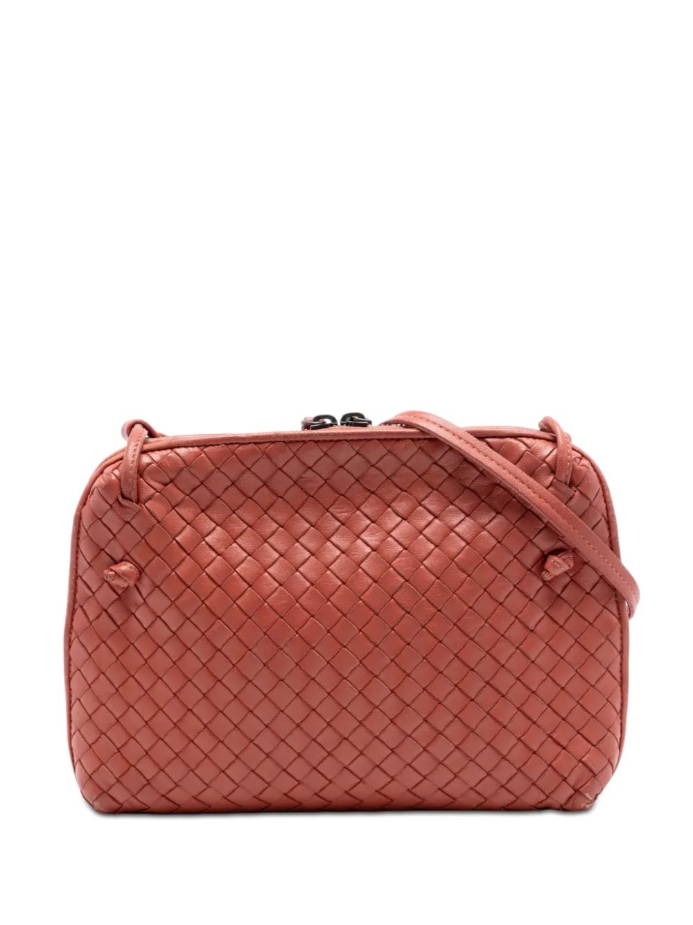 Bottega Veneta Pre-Owned 2010-2025 Nappa Intrecciato Nodini crossbody bag - Rosso