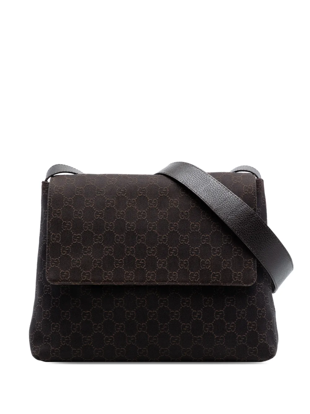 Gucci Pre-Owned 2016-2026 GG Denim Messenger Bag crossbody bag - Marrone