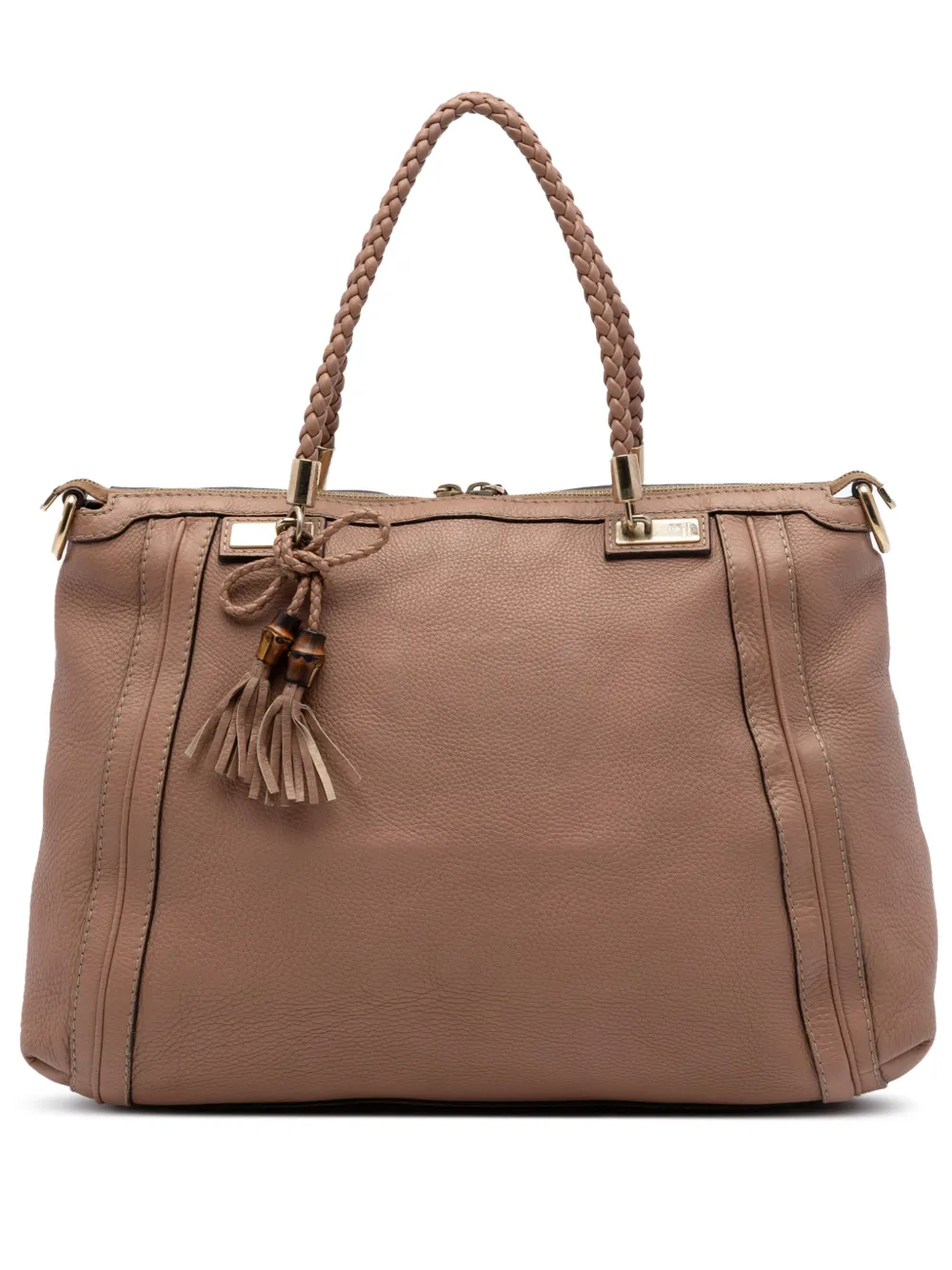 Gucci Pre-Owned 2016-2026 Calfskin Bella Convertible Tote satchel - Marrone