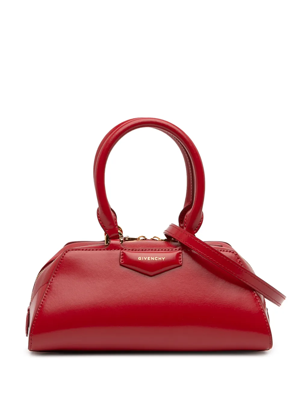 Givenchy Pre-Owned 2025 Mini Leather Antigona East West satchel - Rosso
