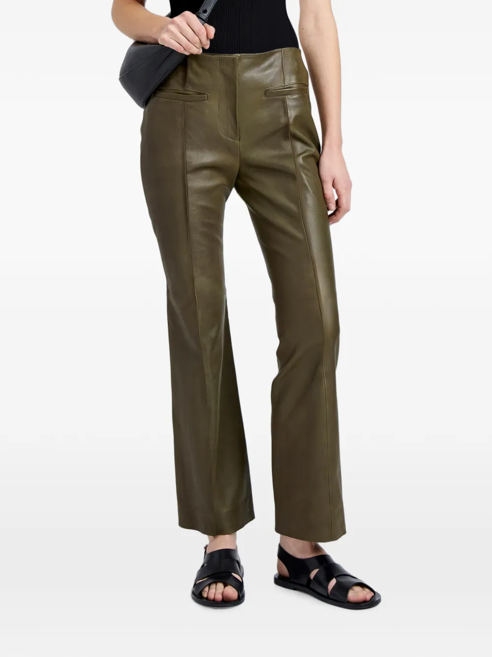 Proenza Schouler White Label Pantaloni Isadora in pelle - Verde