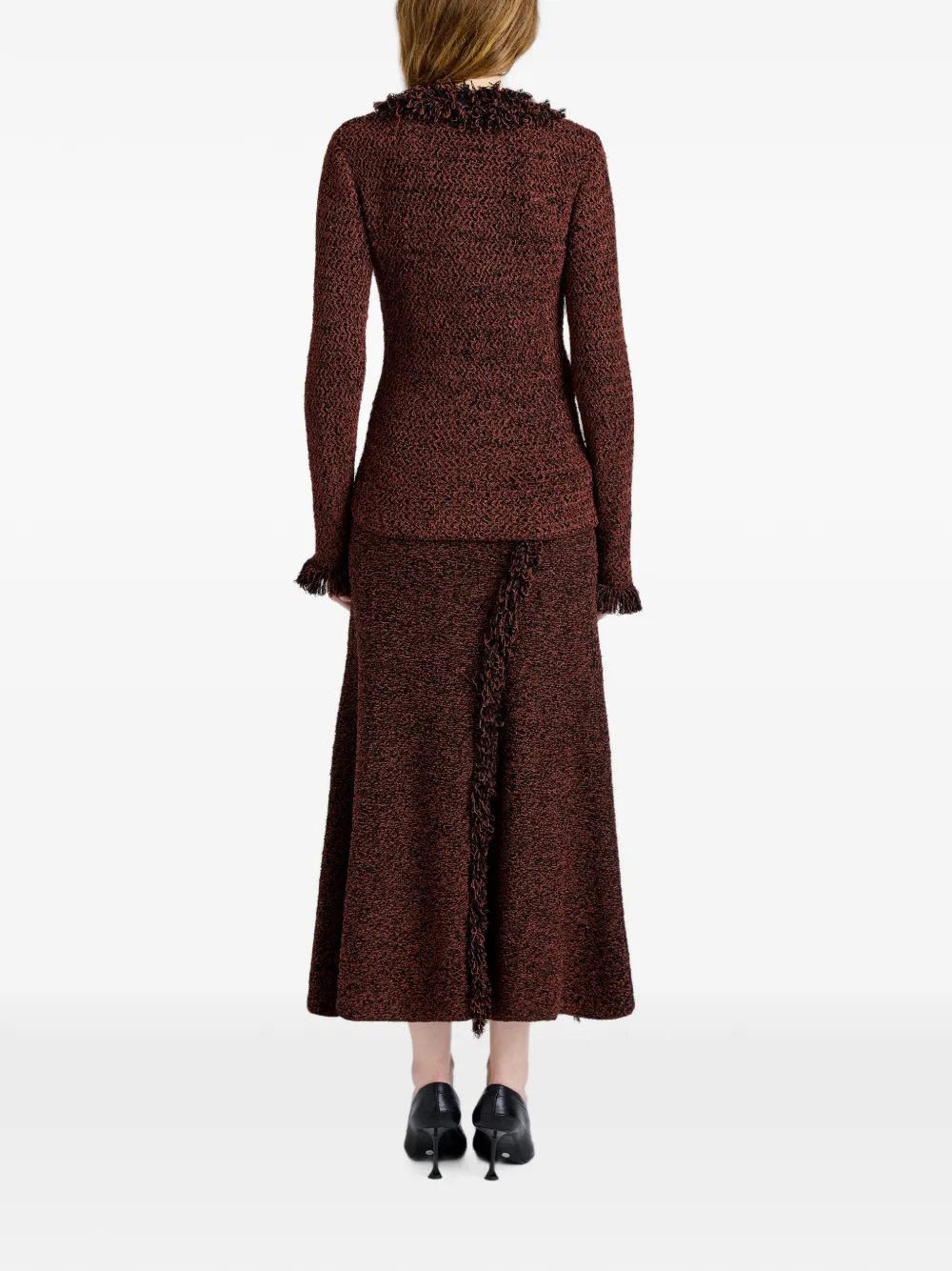Proenza Schouler Nilo Top in Textured Jacquard in Brown, view 4