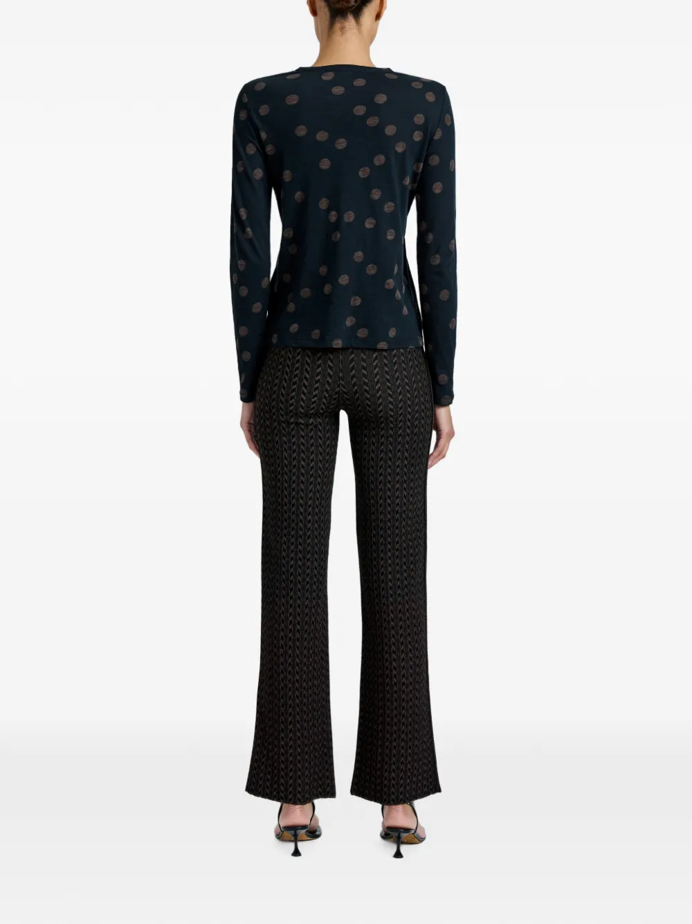 Proenza Schouler Mia jersey top met stippen Zwart